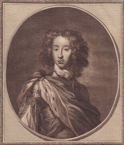 Vilmos dán és norvég, gloucesteri herceg (1689-1700) portréja, John Goldar (1729-1795) rézmetsze G Kneller festményéből, 20x17 cm, Anglia története Paul de Rapin Harrison kiadásából, London, január 22 alkotó: John Ward Dunsmore