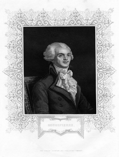 Maximilien Robespierre, a francia forradalom egyik vezére, XIX alkotó: W H Moll
