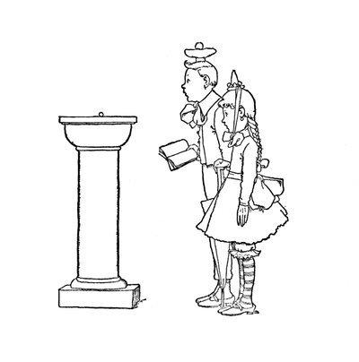 A borsót bemutatták az érdekességek kabinetjében, 1930 alkotó: William Heath Robinson