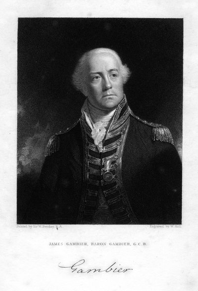 James Gambier admirális 1756-1833, Gambier 1. báró, 1837. alkotó: W. Holl