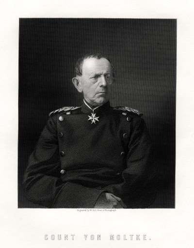 Von Moltke gróf, 1800-1891, híres német tábornagy, XIX. alkotó: W. Holl