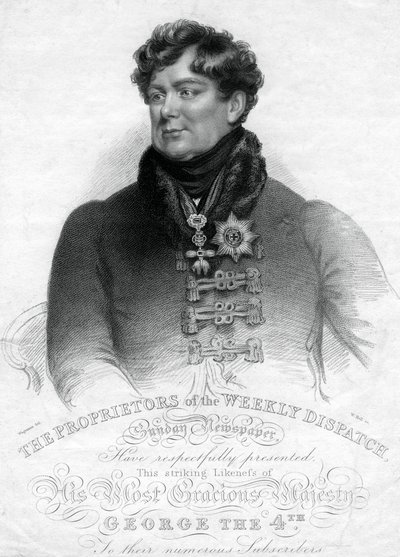 IV. György, az Egyesült Királyság és Hannover királya, 19. század. alkotó: W. Holl