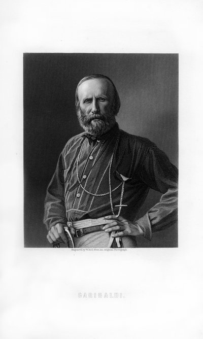 Giuseppe Garibaldi, olasz hazafi és a Risorgimento katonája, 1893. alkotó: W. Holl
