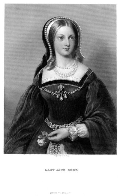 Lady Jane Gray 1537-1554, 19. század. alkotó: W. Holl