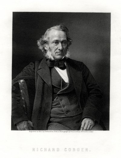 Richard Cobden, brit gyáros, radikális és liberális államférfi, 19. század. alkotó: W. Holl