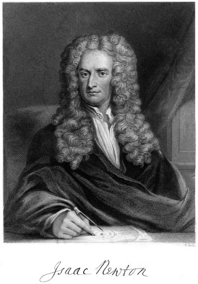 Sir Isaac Newton angol matematikus, csillagász és fizikus, XIX. alkotó: W. Holl