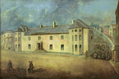 Chartisták megtámadták a Westgate Hotelt, Newport 1839. november 4-én alkotó: W. Howell
