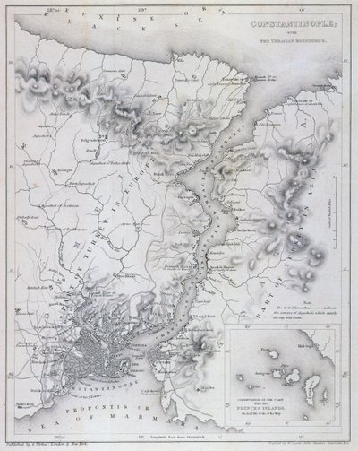 Konstantinápoly és a Boszporusz, 1850 körül alkotó: W Hughes