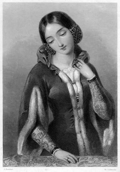 Csehországi Anna, II. Richárd angol királynő hitvese. alkotó: W. J. Edwards
