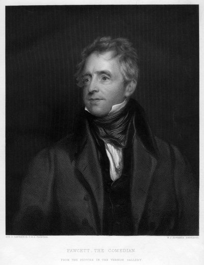 Fawcett, a komikus, 1828 19. század alkotó: W. J. Edwards
