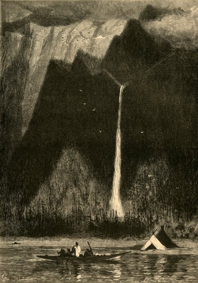 „Multnomah-vízesés”, 1872. alkotó: W. J. Linton