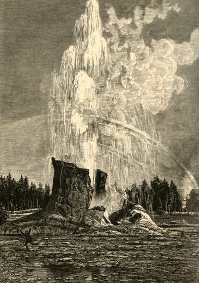 "Az óriás gejzír", 1872. alkotó: W. J. Linton