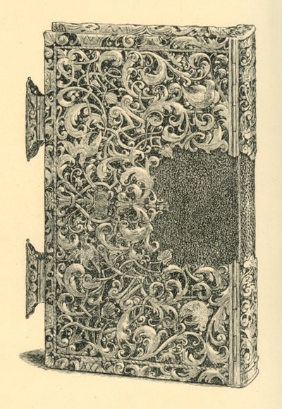 Ezüst aranyozott könyvborító, 1881. alkotó: W Jones