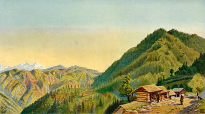 „The Retreat, Mashobra, Roberts tábornok otthona a Simla melletti dombokon”, 1850-es évek, 1901. alkotó: W McCracken