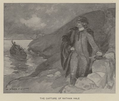 Nathan Hale elfogása (litho) alkotó: W. P. Snyder