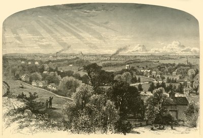 "Boston, a Mount Bowdoinból", 1874. alkotó: W. Roberts