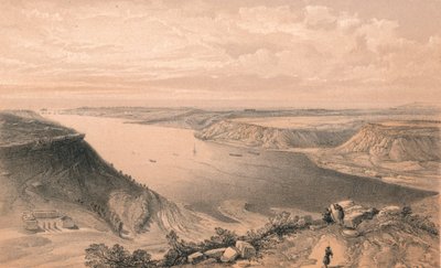 "Sebastopol kikötőjének északi oldala, a kikötő tetejéről", 1856 alkotó: W Trask