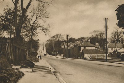 Ahol a római út Doverbe keresztezi a Shooters Hillt a Blackheath-en túl, 1935. alkotó: W. Whiffin