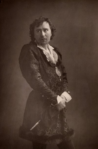 ""Herbert Beerbohm Tree (1853-1917) angol színész-menedzser. A Royal Academy of Dramatic Art (RADA) alapítója. (Woodburytype) alkotó: W. and D. (after) Downey