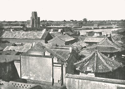 Általános nézet a katedrális romjairól, Tien-Tsin, Kína, 1895. alkotó: W and S Ltd