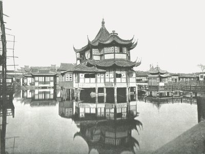 Az egyik nyilvános teakert, Sanghaj, Kína, 1895. alkotó: W and S Ltd