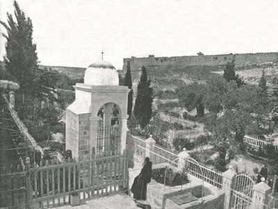 A Gecsemáné kertje, Jeruzsálem, Palesztina, 1895. alkotó: W and S Ltd