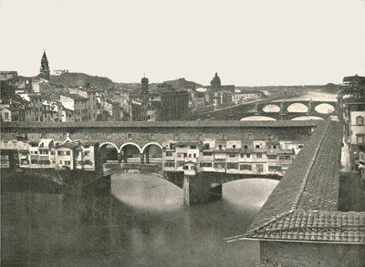 A Ponte Vecchio, Firenze, Olaszország, 1895. alkotó: W and S Ltd