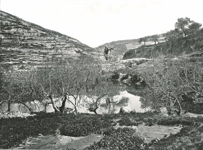 Siloám medencéje, Jeruzsálem, Palesztina, 1895. alkotó: W and S Ltd