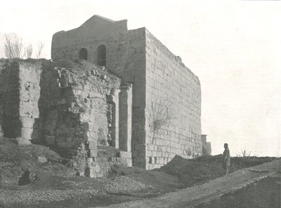 Torony, ahonnan Szent Pál kosárban ereszkedett le, Damaszkusz, Oszmán Szíria, 1895. alkotó: W and S Ltd