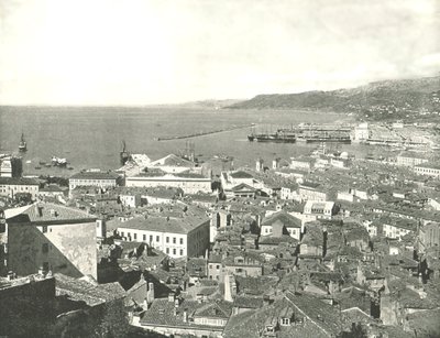 Város és kikötő, Trieszt, Olaszország, 1895. alkotó: W and S Ltd