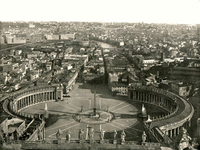 Kilátás a Szent Péter-templom kupolájából, Róma, Olaszország, 1895. alkotó: W and S Ltd