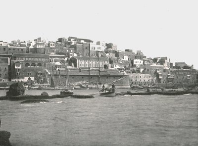 Kilátás a tengerről, Jaffa, Palesztina, 1895. alkotó: W and S Ltd
