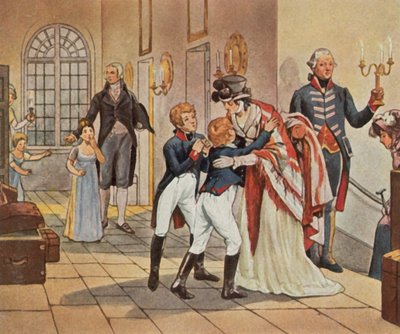 Louise királynő első találkozása gyermekeivel a jénai csata után alkotó: Waldemar Friedrich