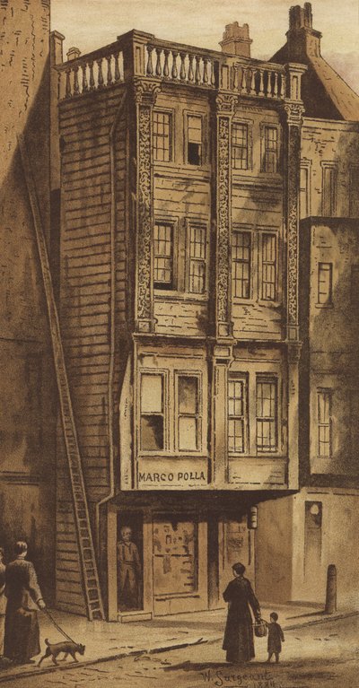 Old House, Aldgate (kromolito) alkotó: Waldo Sargeant
