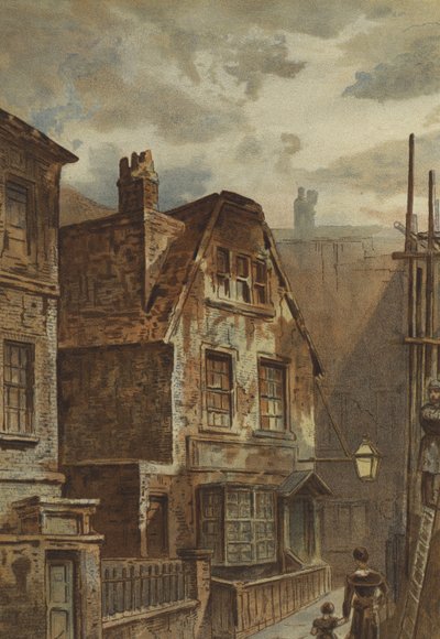 Régi ház a Ludgate mögött (chromolitho) alkotó: Waldo Sargeant