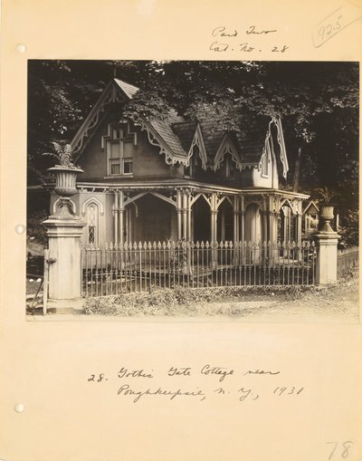 [Gótikus ház Poughkeepsie közelében, New York] alkotó: Walker Evans