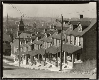 Kétcsaládos házak Bethlehemben, Pennsylvaniában alkotó: Walker Evans
