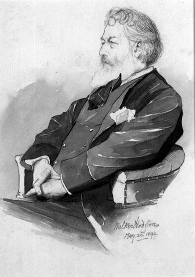 Frederic, Lord Leighton (1830-96) portréja 1892 (ceruza és mosás papíron) alkotó: Walker Hodgson