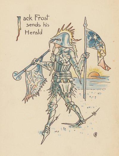 Walter Crane illusztrációja a Legendák Lionel számára (színes litográfia) alkotó: Walter (after) Crane