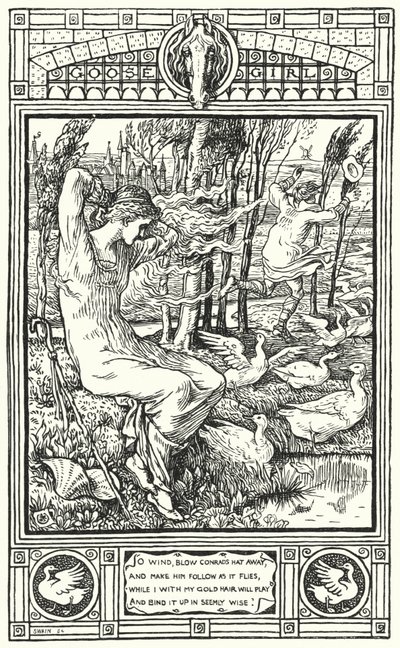 A libalány (metszet) alkotó: Walter (after) Crane