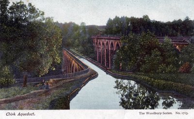 Chirk Aqueduct, Chirk, Wrexham, Wales, 1905. alkotó: Walter Bentley Woodbury