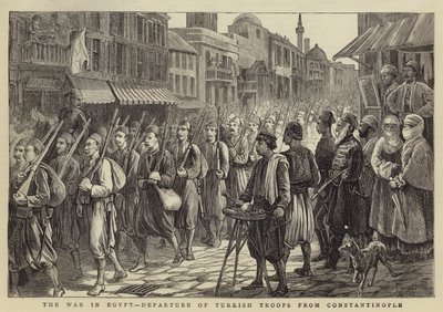 Az egyiptomi háború, a török csapatok kivonulása Konstantinápolyból alkotó: Walter Charles Horsley