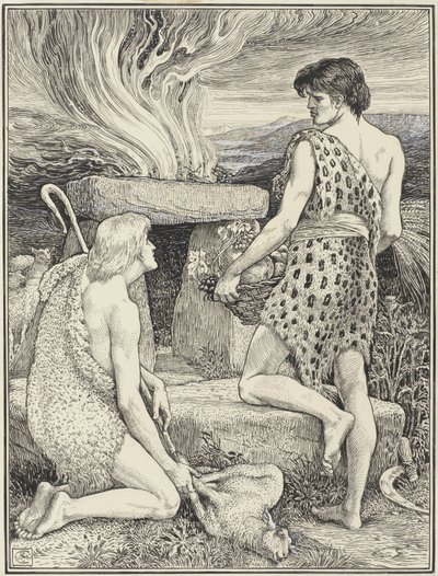 Káin és Ábel alkotó: Walter Crane (signed by artist)