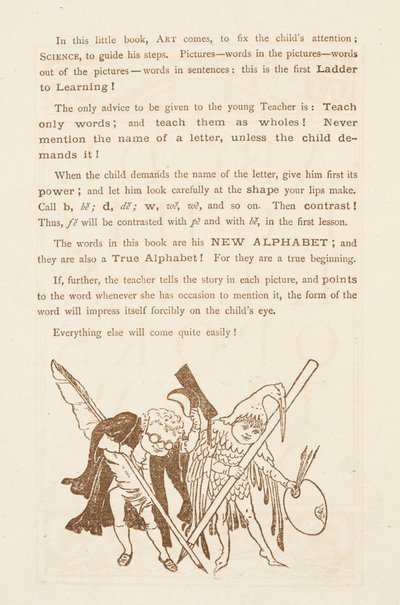 Tanácsot ad az ábécé tanításához. Az arany alapozó. alkotó: Walter Crane