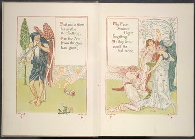 Idő atya és a négy évszak alkotó: Walter Crane