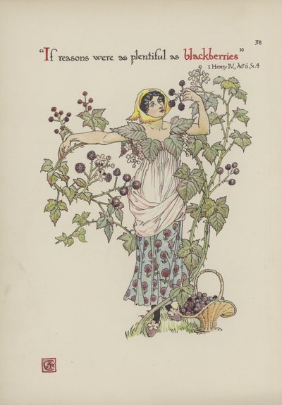 Virágok Shakespeare kertjéből alkotó: Walter Crane