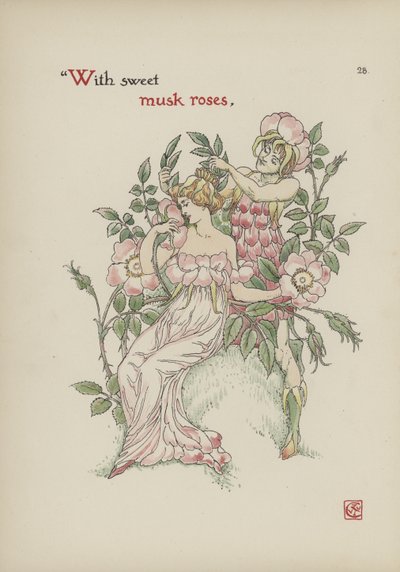Virágok Shakespeare kertjéből alkotó: Walter Crane