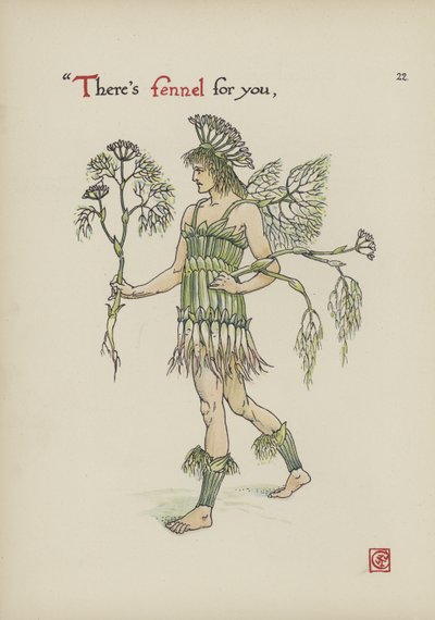Virágok Shakespeare kertjéből alkotó: Walter Crane