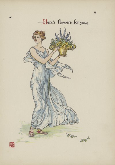 Virágok Shakespeare kertjéből alkotó: Walter Crane