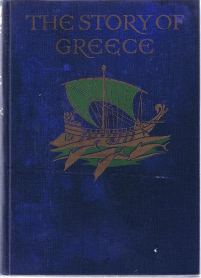 Elülső tábla kialakítása, illusztráció a Görögország történetéből, 1930-as évek alkotó: Walter Crane